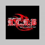  A.C.A.B.  Wea are ready to Fight červená mikina bez kapuce  80%bavlna 20%polyester 